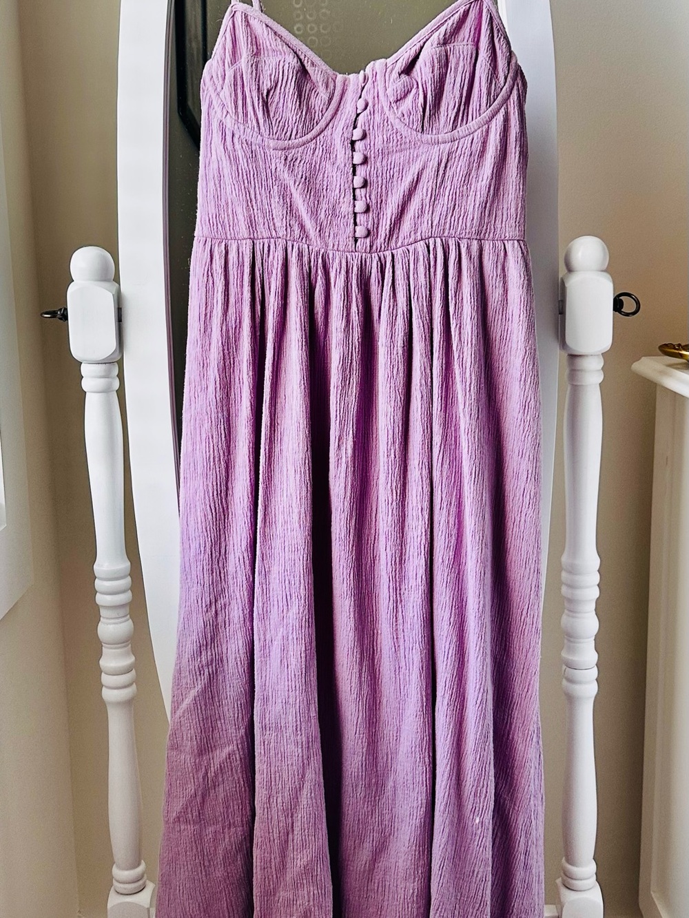 ASTR Dress sz Small Lavender with elastic back and adjustable straps.